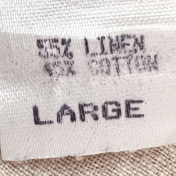 Mishi Wearable Linen Blend Natural Button Jacket boxy Lagenlook Large - Picture 9 of 9